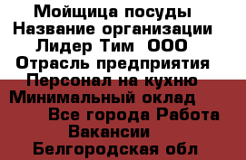 Мойщица посуды › Название организации ­ Лидер Тим, ООО › Отрасль предприятия ­ Персонал на кухню › Минимальный оклад ­ 22 800 - Все города Работа » Вакансии   . Белгородская обл.